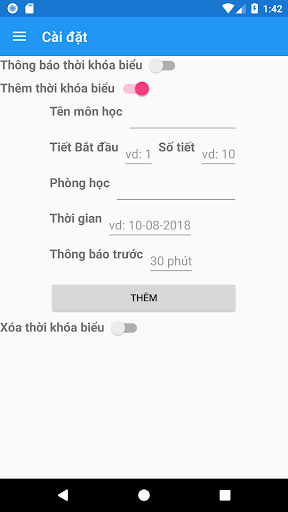 Thoi khoa bieu AGU Screen 3