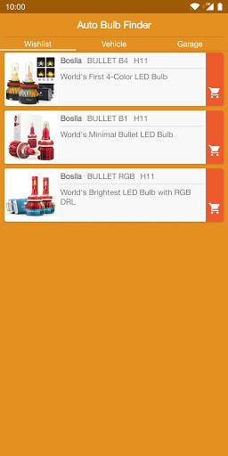 Auto Bulb Finder - Bulb Size Screen 3