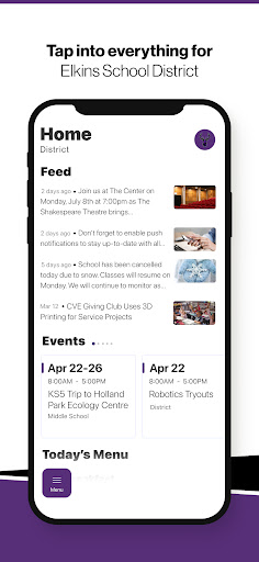 Android application Elkins School District AR screenshort