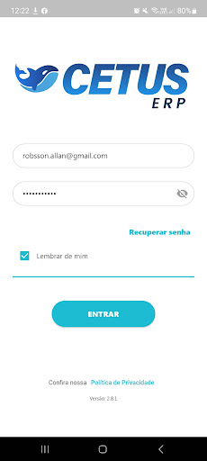 Android application Cetus Delivery screenshort