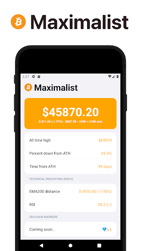 Android application Bitcoin Maximalist screenshort