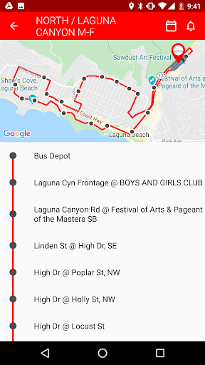 Laguna Beach Trolley App Screen 3