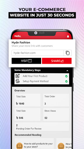 Android application RedShop - Create, Manage, Grow screenshort