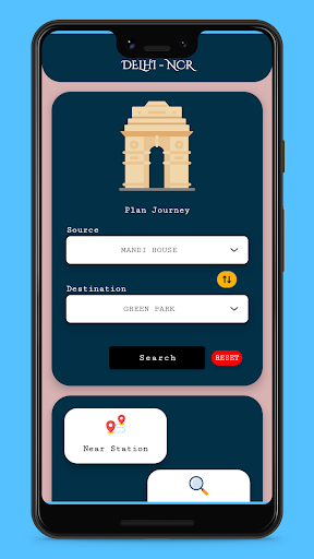 Android application Delhi Metro Offline screenshort