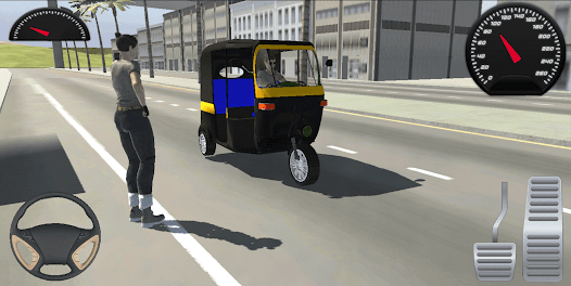 Rickshaw 3D Indian Game 1 APK + Mod (Unlimited money) untuk android