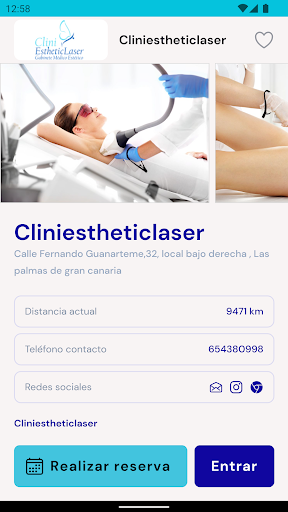 Android application Cliniestheticlaser screenshort