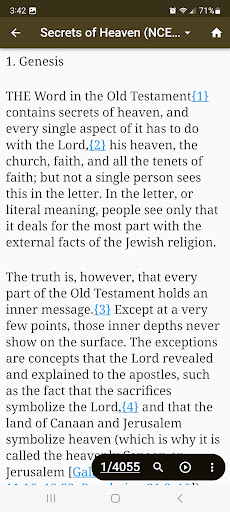 Swedenborg Reader Screen 3