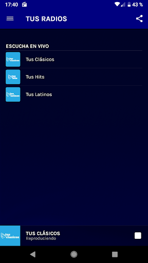 Android application Tus Radios screenshort