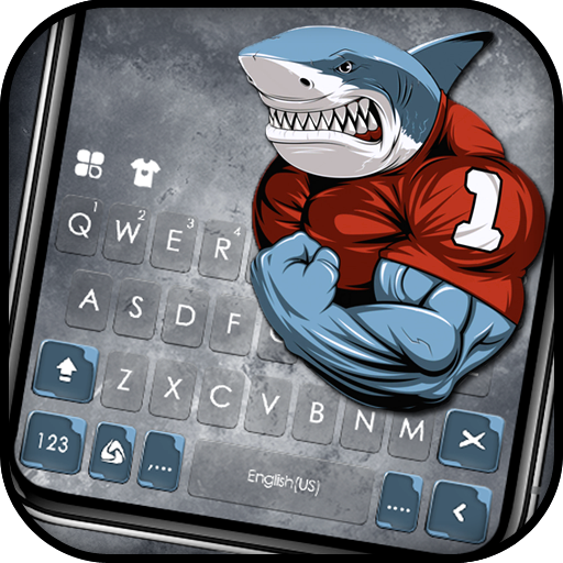 Macho Shark Keyboard Theme logo