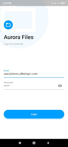 Android application Aurora.Files screenshort