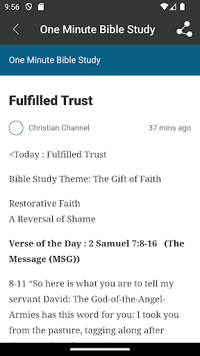 Android application 1 Minute Bible Study screenshort