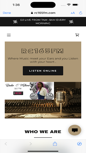 RC165FM Screen 2