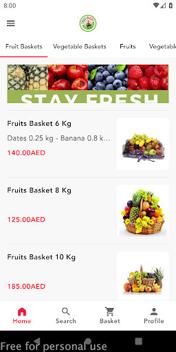 Android application Fruit Mart screenshort