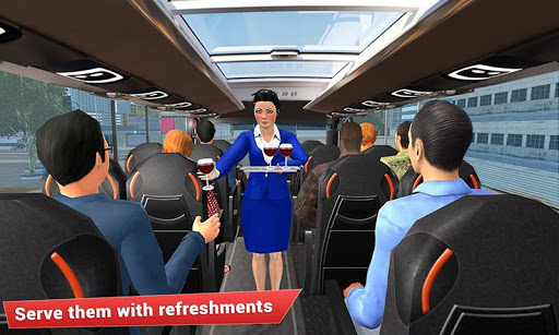 Waitress Coach Bus Simulator  screenshots 1