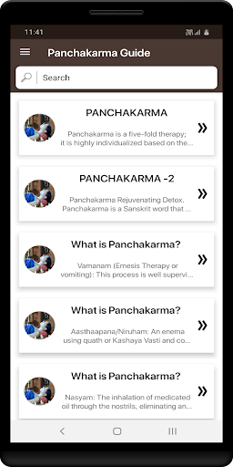 Android application Panchakarma Guide screenshort