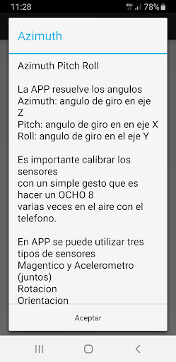 Angulos Azimuth Pitch Roll Screen 3