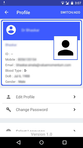 Android application Manju Memorial Skin Clinic screenshort