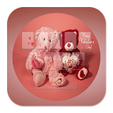GO Keyboard Teddy Bear Pink icon