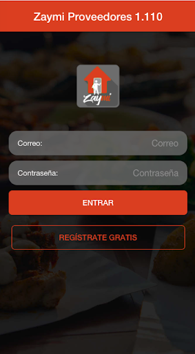 Android application Zaymi para Proveedores screenshort