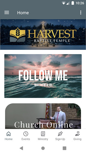 Android application Harvest Baptist Temple screenshort