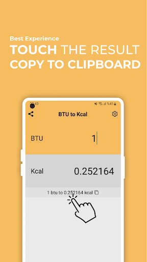 BTU to Kcal Converter Screen 3
