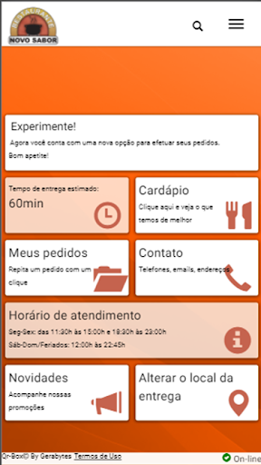 Android application Restaurante e Hamburgueria Nov screenshort