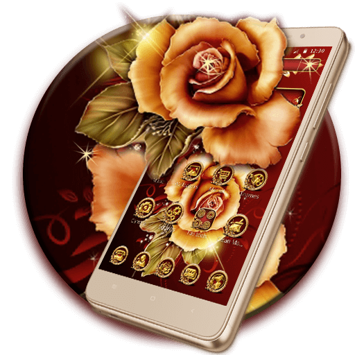 Golden Red Luxury Rose Theme