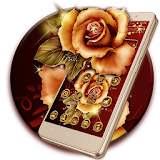 Golden Red Luxury Rose Theme icon