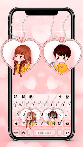 Android application Lover Heart Keyboard Backgroun screenshort