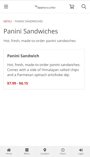 bean here coffee mobile orders Screen 3