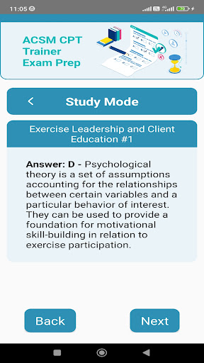 ACSM CPT Trainer Exam Prep Screen 3