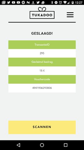 Tukadoo scanner Screen 2