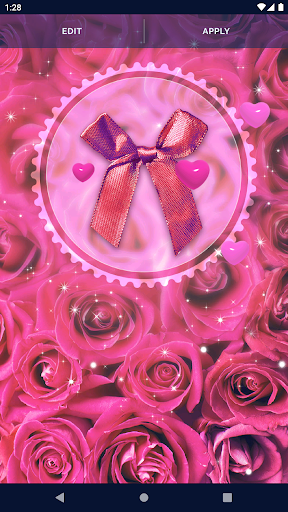 Pink Bow Live Wallpaper