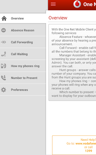 Vodafone One Net Screen 2