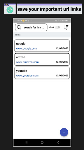Links saver : save url Screen 2