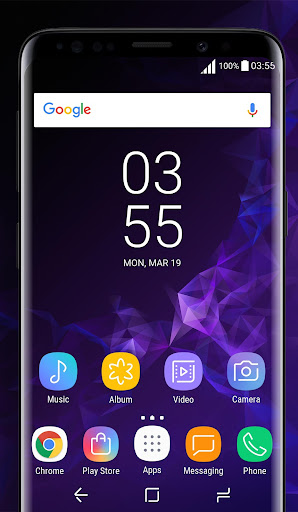 Android application Galaxy S9 purple Theme screenshort