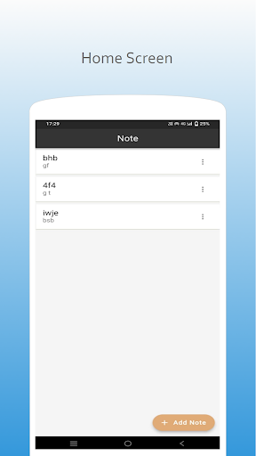Android application Notes App screenshort