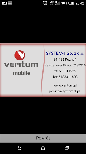 Android application VeritumMobile screenshort