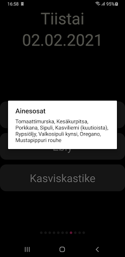 Raseko Ruokalista Screen 2