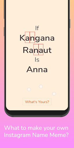 Android application Your Name screenshort