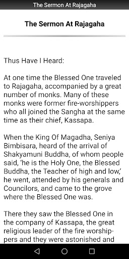 The Sermon At Rajagaha Sutta Screen 2