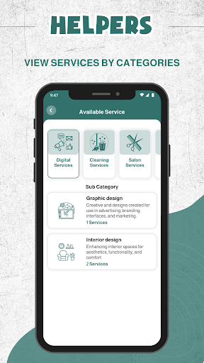 Helpers App Screen 3