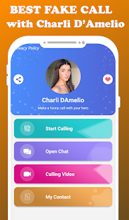 Fake Call Charli D'amelio Live Chat Video Prank☎️ Screenshot