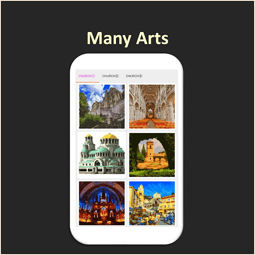 Android application Color by Number - church screenshort