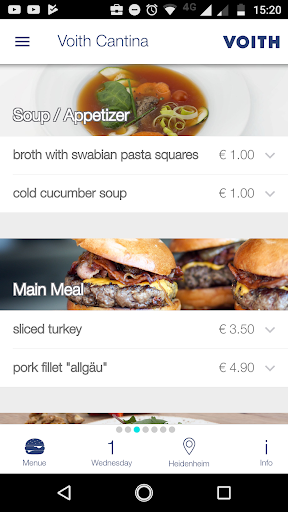 Android application Voith Cantina screenshort