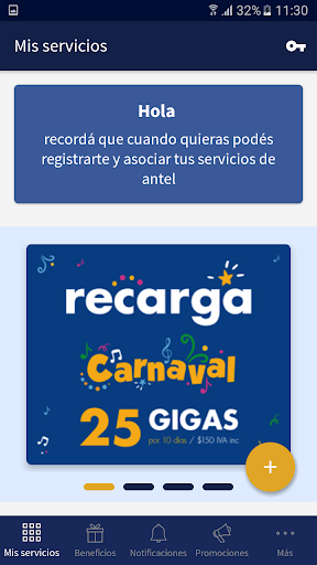 Android application MiAntel screenshort
