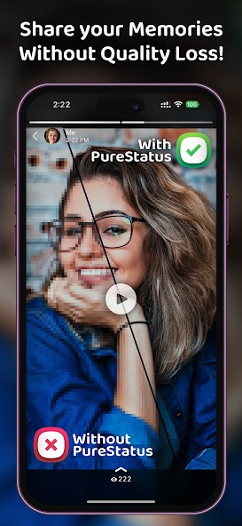 PureStatus: ByeBye Blur Status 2023.62 APK + Mod (Unlimited money) untuk android