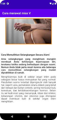 Cara merawat miss V Screen 3