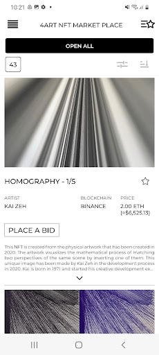 Android application 4ART MARKET screenshort