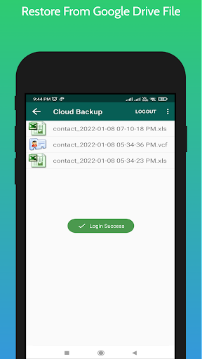 Contact Backup and Restore Pro Screen 3